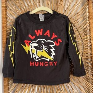 Hanna Andersson Kids Shirt with Panther always hungry Graphic